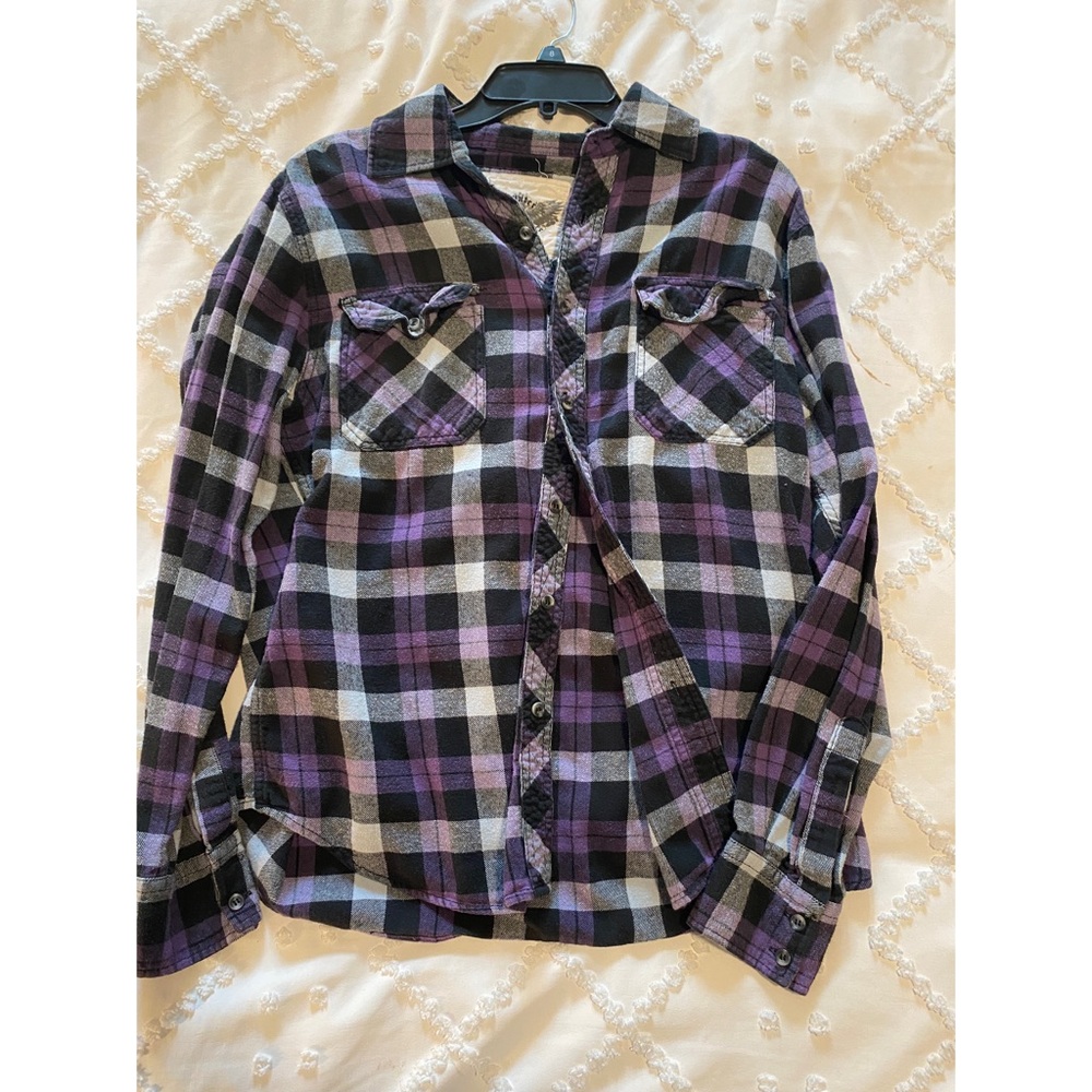 Purple plaid flannel